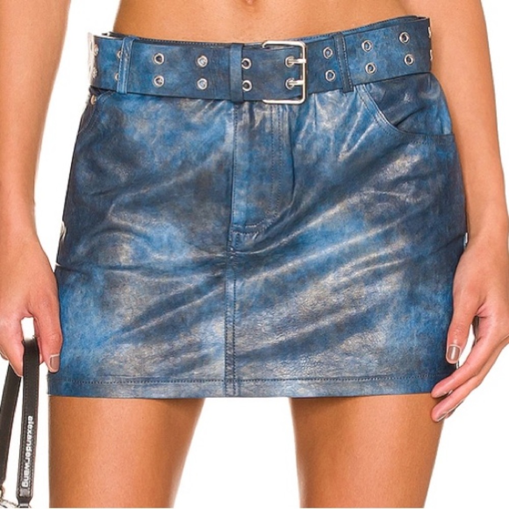 Acid Blue Mini Skirt!